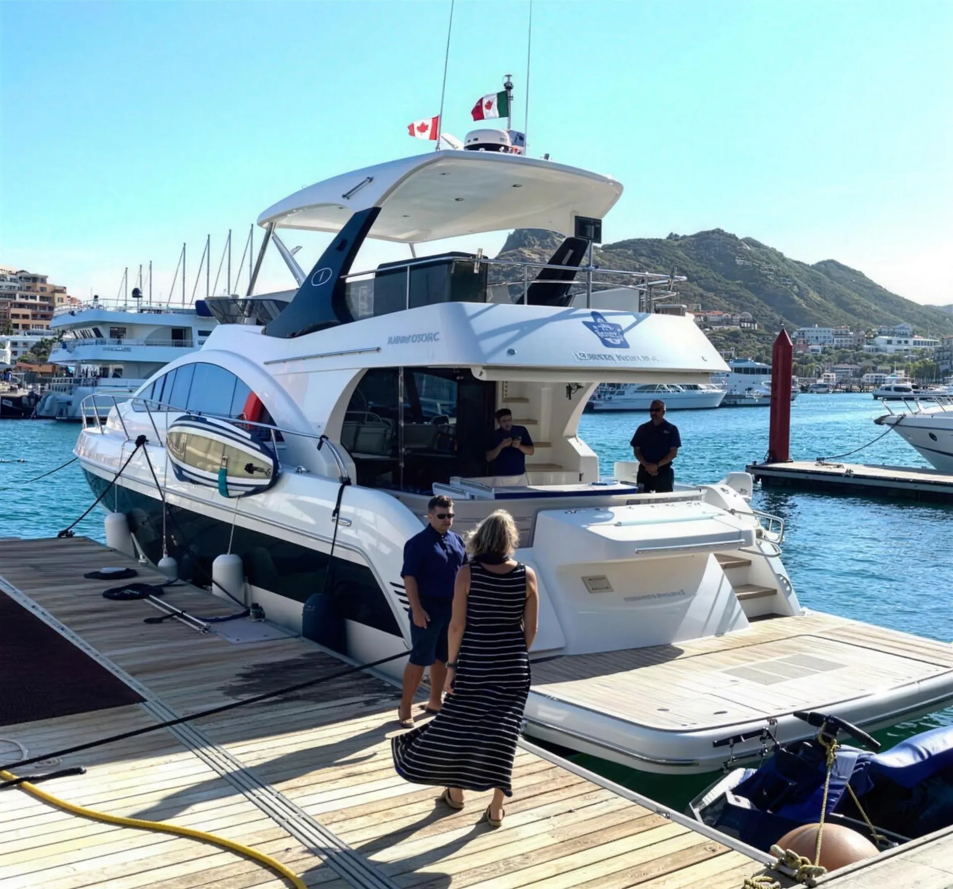 Bleed Blue at the dock in Cabo San Lucas